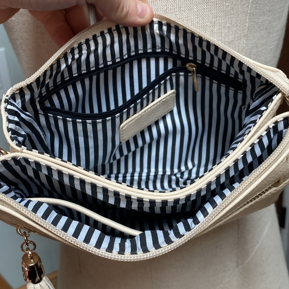 Elegant vintage  Cream Shoulder Bag - Picture 7 of 9